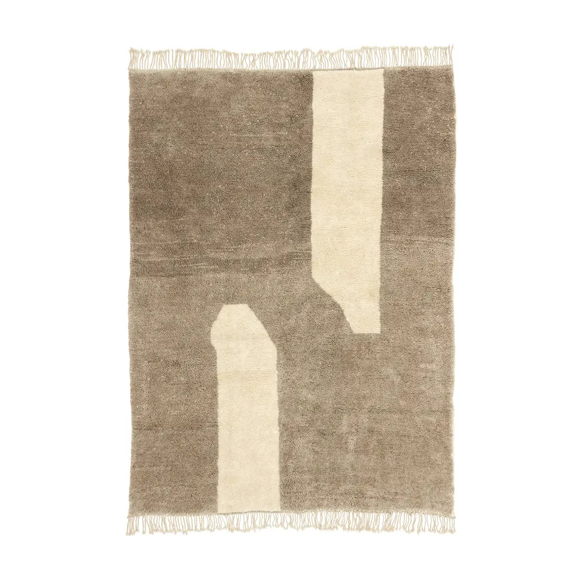 Hadès-Hand-knotted-Modern-Taupe-Wool-Rug-Azelestudio (1) Hadès - Image 1