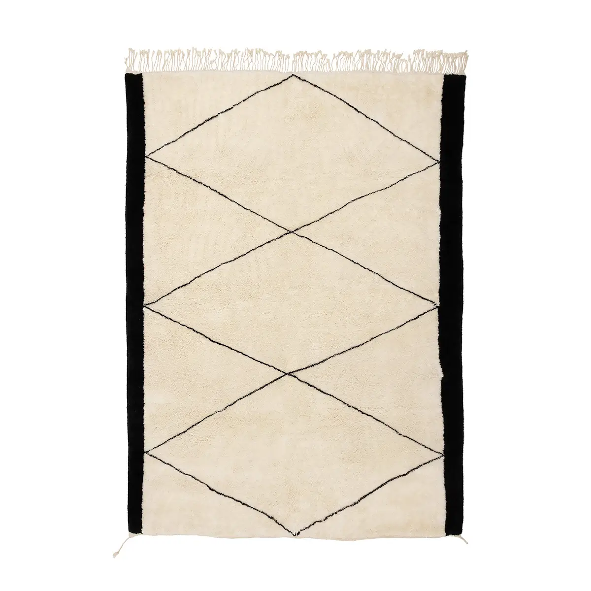 Zaman-Handcrafted-Black&White-Wool-Rug-Azelestudio (1) Zaman - Image 1